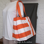 Sac - cabas non zippe - XL - plage orange 07
