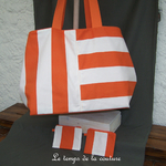 Sac - cabas non zippe - XL - plage orange 04
