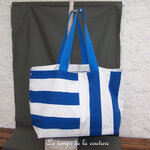 Sac - cabas non zippe - XL - plage bleu 01