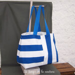 Sac - cabas non zippe - XL - plage bleu 03