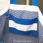 Sac - cabas non zippe - XL - plage bleu 05