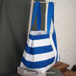 Sac - cabas non zippe - XL - plage bleu 06