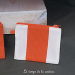 Pochette - droite - zippé - plage orange 01