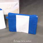 Pochette - droite - zippé - plage bleu 03