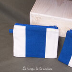 Pochette - droite - zippé - plage bleu 01