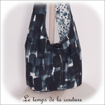 Sac - boho petit - blanc et bleu fleur ikea06 - GFC