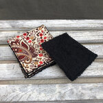 Sdb - lingette bambou noir ecru orange marron cachemire 02