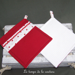 Cuisine - manique - rouge blanc imp fraise 01