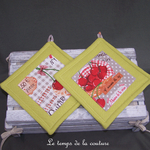 Cuisine - manique - vert anis fruit cerise 01