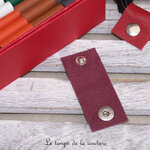 Cuir - serre cable - grenat 01
