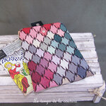Protège livre - pochette cuir jacquard multicolore rouge 03