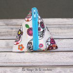 Berlingot - turquoise bleu blanc multicolore pirate tete de mort calavera - 04