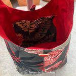 Sac - boho petit - gris antharcite rouge taupe noir - 04