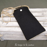 Pochette - telephone - noir beige imprimé chat 11