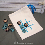 Enfant - Jeu morpion tic tac toe - bleu 01
