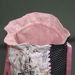 Sac - pochon - parisienne noir rose croquet 03