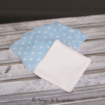 Sdb - lingette bambou - bleu ciel pois 01