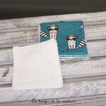 Sdb - lingette bambou - raton laveur bleu vert petrole 01