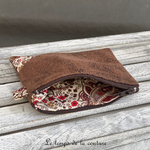 Pochette - PM - marron simili écru orange marron 02