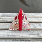 Berlingot - rouge beige bordeaux chouette hibou - 02