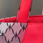 Cuir - Sac trapeze - rouge et multicolore - 08