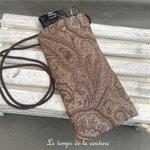 Pochette - telephone - cachemire marron gris anthracite taupe 11