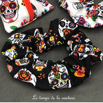 Sdb - Chouchou - blanc noir - tete de mort - calaveras - pirate 02