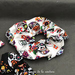Sdb - Chouchou - blanc noir - tete de mort - calaveras - pirate 01