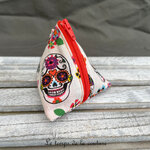 Berlingot - orange blanc multicolore pirate tete de mort calavera - 01