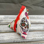Berlingot - orange blanc multicolore pirate tete de mort calavera - 02