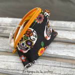 Berlingot - orange noir multicolore pirate tete de mort calavera - 02