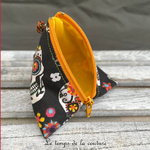 Berlingot - orange noir multicolore pirate tete de mort calavera - 03