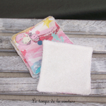 Sdb - lingette bambou - sirene poisson rose jaune bleu 03