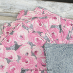 Sdb - lingette bambou grise - rose gris fleur 02