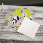 Sdb - lingette bambou écru - anis pois panda gris 02