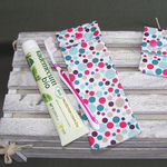 Sdb - pochette brosse a dent - rose bleu turqouise violet bulle 02