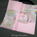 Cuisine - sac tarte - rose et jacquard gateau cupcake violet orange jaune vichy 01