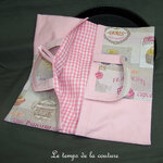 Cuisine - sac tarte - rose et jacquard gateau cupcake violet orange jaune vichy 05