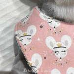 Enfant - bavoir bandana - rose imp petite souris - 03