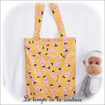 Sac tote bag - orange rose imp danseuse01 - GFC