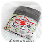 Enfant - couverture - gris et imp panda gris br bebe dort01 - GFC