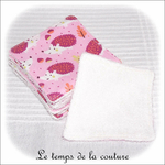 Sdb - lingette bambou - rose motif herisson01 - GFC