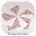 Sdb - lingette bambou - rouge et gris petite fleur02 - GFC