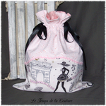 Sac - pochon - rose dentelle croquet imp parisienne00 - GFC