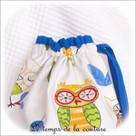 Sac pochon - bleu grand hibou12 - GFC