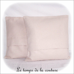 Coussin - écru et creme duo vertcale jacquard colibri03 - GFC