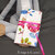 Protège livre - hibou chouette rose fuschia 01