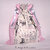 Sac - pochon - rose pois croquet gris pois centre imp parisienne001