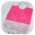 Enfant - bavoir double - rose vif et imp licorne gris01 - GFC