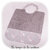 Enfant - bavoir double - gris et imp licorne gris01 - GFC